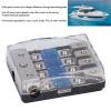 60A Power Distribution Block, 1 In 4 Ways Out Audio Fuse Holder Distribution Block for Car RV Solar System view 2