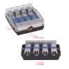 60A Power Distribution Block, 1 In 4 Ways Out Audio Fuse Holder Distribution Block for Car RV Solar System view 4