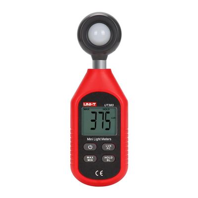 UNI-T Uni-Trend Hygrometer UT383 : Mini Light Meters with Certificates: CE, UKCA 200,000 LUX Digital Luxmeter Luminance Lux Fc Test Max Min Illuminometers Photometer