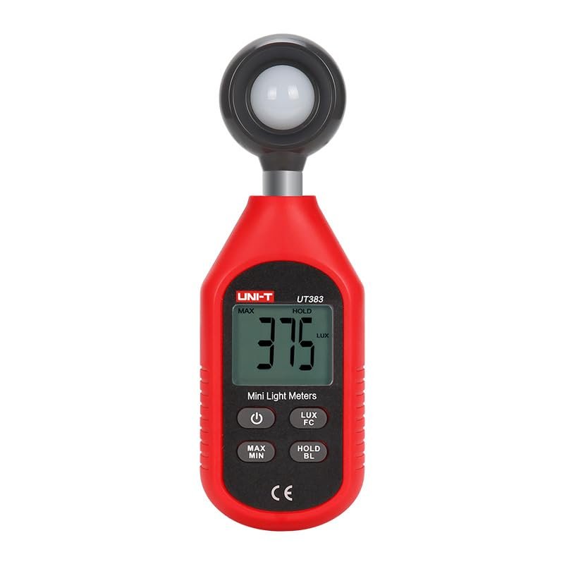 UNI-T Uni-Trend Hygrometer UT383 : Mini Light Meters with Certificates: CE, UKCA 200,000 LUX Digital Luxmeter Luminance Lux Fc Test Max Min Illuminometers Photometer