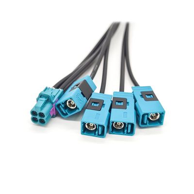 GXMRHWY Mini Fakra 4 in 1 to FAKRA Z Straight Jack Female Four Ports Vehicle LVDS Cable Adapter RF Coaxial Extension 50CMCompatible with Rosenberger