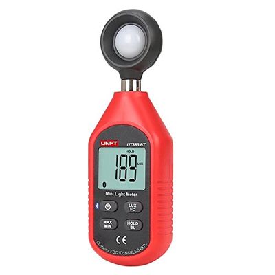 UNI-T Uni-Trend UT383BT : Mini Light Meters with Certificates: CE, UKCA 200,000 LUX Digital Luxmeter Luminance Lux Fc Test Max Min Illuminometers Photometer(UT383BT with Bluetooth Function)