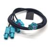 GXMRHWY Mini Fakra 4 in 1 to FAKRA Z Straight Male Plug Female Four Ports Vehicle LVDS Cable Adapter RF Coaxial Extension RG316 50CMCompatible with TE Connectivity view 2