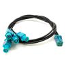 GXMRHWY Mini Fakra 4 in 1 to FAKRA Z Straight Male Plug Female Four Ports Vehicle LVDS Cable Adapter RF Coaxial Extension RG316 50CMCompatible with TE Connectivity view 3