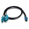 GXMRHWY Mini Fakra 4 in 1 to FAKRA Z Straight Male Plug Female Four Ports Vehicle LVDS Cable Adapter RF Coaxial Extension RG316 50CMCompatible with TE Connectivity view 4