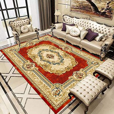 WWART Wholesale Home Living Room European Light Luxury Carpet Easy to Take Care of Living Room Bedroom Vintage European Carpet