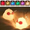 Night Lamp for Kids, Cute Fat Chicken 7 Colors Changing Silicone Bedside Table Lamp Touch Dimmable Night Light with Remote & Timing, USB Charging Night Stand Light Lamp for Bedroom Boys Girls Room view 3