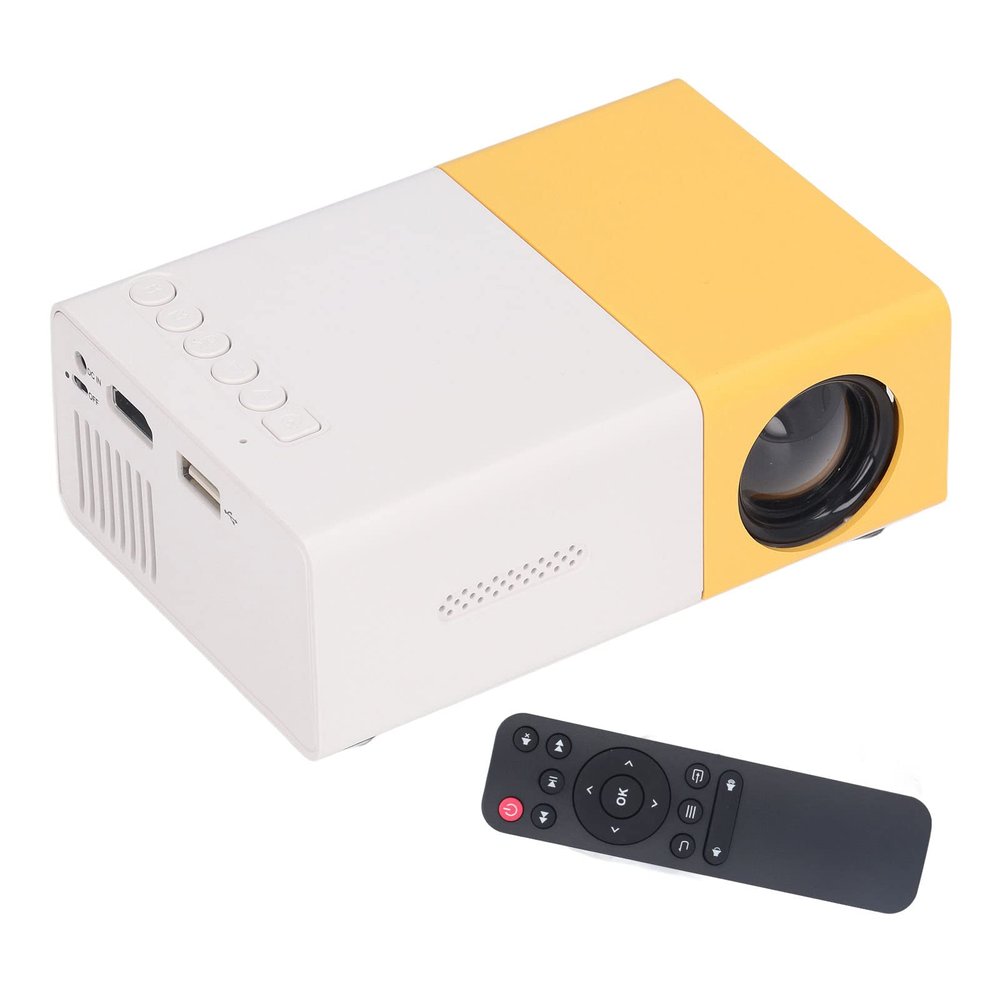Mini Home Theater Projector, 1920x1080P 24 to 60in Large Screen Projector, TFT LCD Movie Projector for Notebook Computers, Game Consoles, TF Memory Cards(USA)