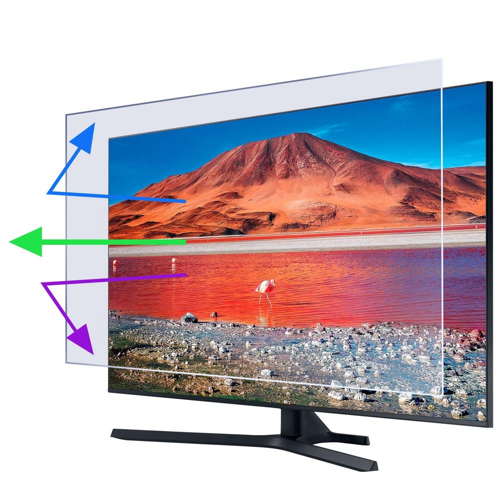 AIZYR Anti Blue Light TV Screen Protector Easy Install - Anti-Fingerprint - Reduce Eye Fatigue, Anti-Reflection Rate up to 90%,55 Inch/L1211W682mm