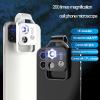 200X Mobile Phone Microscope,HD Optical Lens Digital Microscope with Universal Clip,Universal Portable Microscope for an-DRO-id and Apple Mobile Phones/CPL Polarizer,White view 3