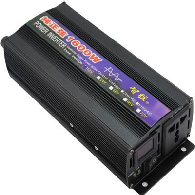 1KW 1.6KW 2KW 3KW 4KW 5KW 6KW 8KW Pure Sine Wave Inverter 12V/24V48V60V DC to AC 110V120V Car Converter Power Inverter with Cooling Fans for Car RV Solar Panel (60Vto110V,1600W)