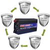1KW 1.6KW 2KW 3KW 4KW 5KW 6KW 8KW Pure Sine Wave Inverter 12V/24V48V60V DC to AC 110V120V Car Converter Power Inverter with Cooling Fans for Car RV Solar Panel (60Vto110V,1600W) view 3