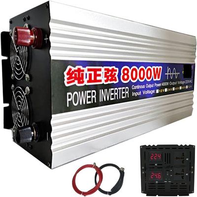 Pure Sine Wave Inverter 1KW1.6KW2KW3KW4KW5KW6KW8KW Dc Power Inverters DC 12V/24V/48V/60V to AC 110V~130V Voltage Converter High Efficient Power Inverter for Truck,Boat,Camping,Van (48Vto110V,8000W)