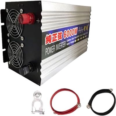 Pure Sine Wave Inverter 1KW1.6W2KW3KW4KW5KW6KW8KW Voltage Converter 12V/24V/48V/60V DC to AC 110V 120V Power Pure Sine Wave Car Solar Energy Inverter Current Stabilizer for Camping (48Vto110V,6000W)
