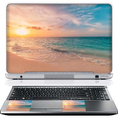 14 Inch Laptop Skin Sticker Cover Premium Sticker Cover Art Decal Decorative (Included 2 Wrist Pad Skins) - Sunrise Beach