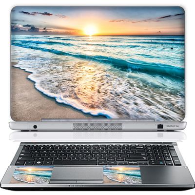 11.6 12 Inch Laptop Skin Sticker Cover Premium Sticker Cover Art Decal Decorative (Included 2 Wrist Pad Skins) - Sunset Beach
