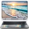 11.6 12 Inch Laptop Skin Sticker Cover Premium Sticker Cover Art Decal Decorative (Included 2 Wrist Pad Skins) - Sunset Beach view 1