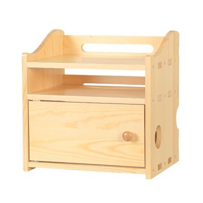 GRFIT Cable Organizer Box Solid Wood Desktop WiFi Placement Rack Set-top Box Storage Box cat Wireless Router Rack Wire Socket Storage Cable Management Box
