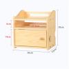 GRFIT Cable Organizer Box Solid Wood Desktop WiFi Placement Rack Set-top Box Storage Box cat Wireless Router Rack Wire Socket Storage Cable Management Box view 3
