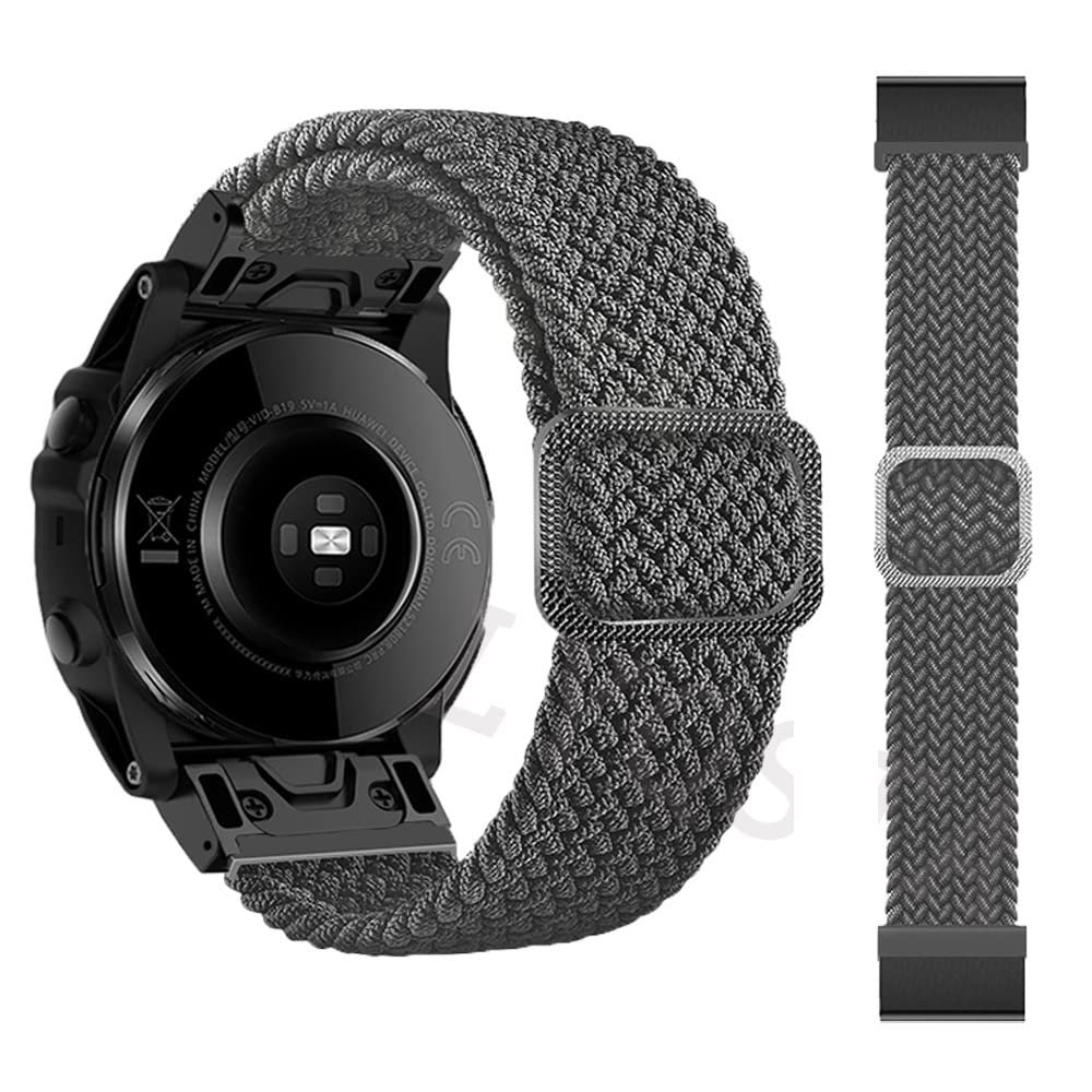 ANZOAT 22 26mm Loop Nylon Strap For Garmin Enduro Watch Band Fenix 6 6X Pro 5 5X Plus/TACTIX DELTA/MK2i/Fenix 7 7X Epix Smart Watchband (Color : P, Size : 22mm Fenix 5 5Plus)
