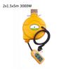 AMNOUR 5M Automatic Retractable Power Cable Reel Wire Retractable Cable Barrel Electric Cable Reel Power Hose Reel 3000W (Color : 2x1.5x5m) view 2