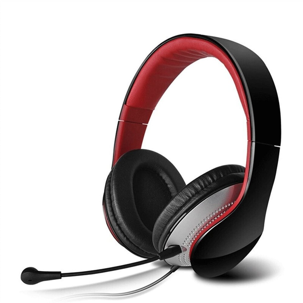 Marycan Headphones with Microphone, Headset with Detachable Noise Cancellation Microphone Memory Earmuffs 3.5mm Headset, Portable Wired Headphones Suitable for Mobile Phones, Computers, laptops