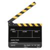 Acrylic Film Clapper Board, 30x25cm Film Clapboard Cut Action Scene Clapper Board Built in Magnets, Film Directors Clapboard for Role Playing, Editing, Video (Yellow Strip view 1