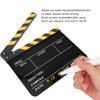 Acrylic Film Clapper Board, 30x25cm Film Clapboard Cut Action Scene Clapper Board Built in Magnets, Film Directors Clapboard for Role Playing, Editing, Video (Yellow Strip view 4