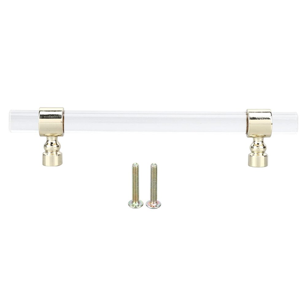 YOUTHINK Crystalc Handle, Easy to Install, Transparent Design, Home Decoration, for Cabinets Drawers Dressers (B01277S Hole Pitch 96-Gold)