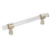 YOUTHINK Crystalc Handle, Easy to Install, Transparent Design, Home Decoration, for Cabinets Drawers Dressers (B01277S Hole Pitch 96-Gold) view 2