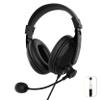 Morpheus 360 Basic Multimedia Stereo Headset - Adjustable Microphone - Lightweight Comfortable Design - Soft Eco Leather Ear Cushions - Over Ear - Black - HS3000S view 1