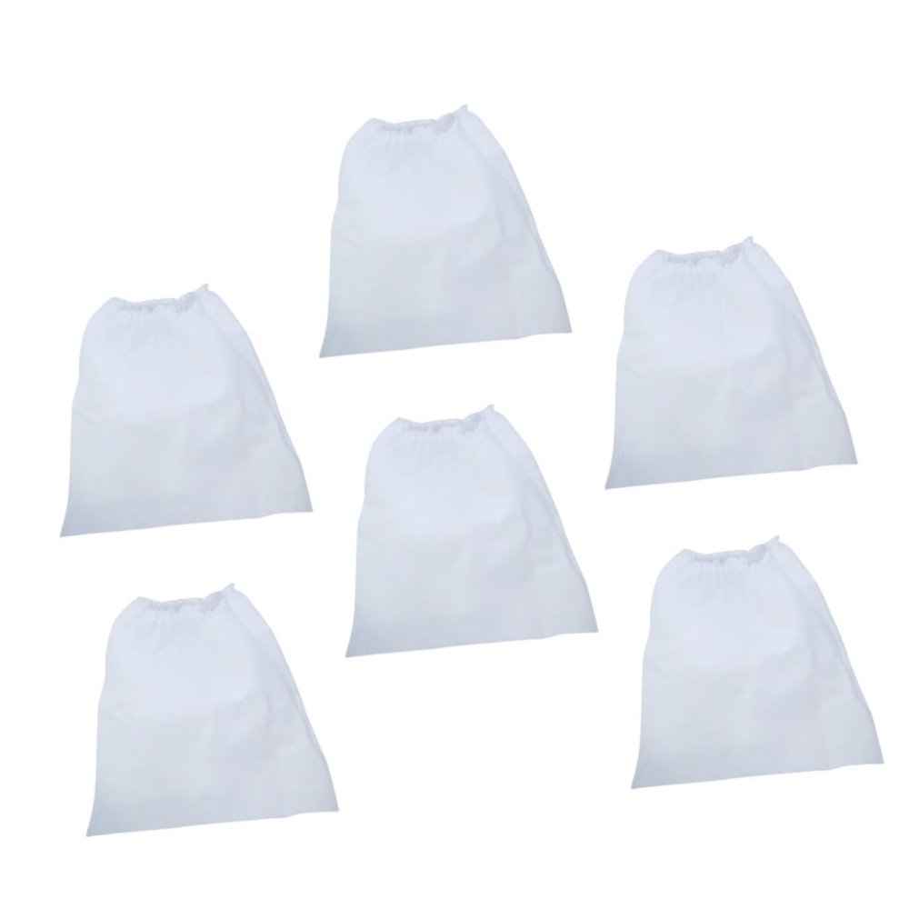DOITOOL Nail Dust Collector 6pcs Storage Bag Manicure Dust Bag Dust Collector Bag Dust Bag for Vacuum Cleaner Non-woven Fabric Small White Nail Salon Supply