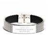 A Truely Great Computer System Manager Stainless Steel Bracelet, Gifts For Computer System Manager, Unique Gifts on Appreciation Farewell Retirement Graduation Birthday Christmas Gifts view 1