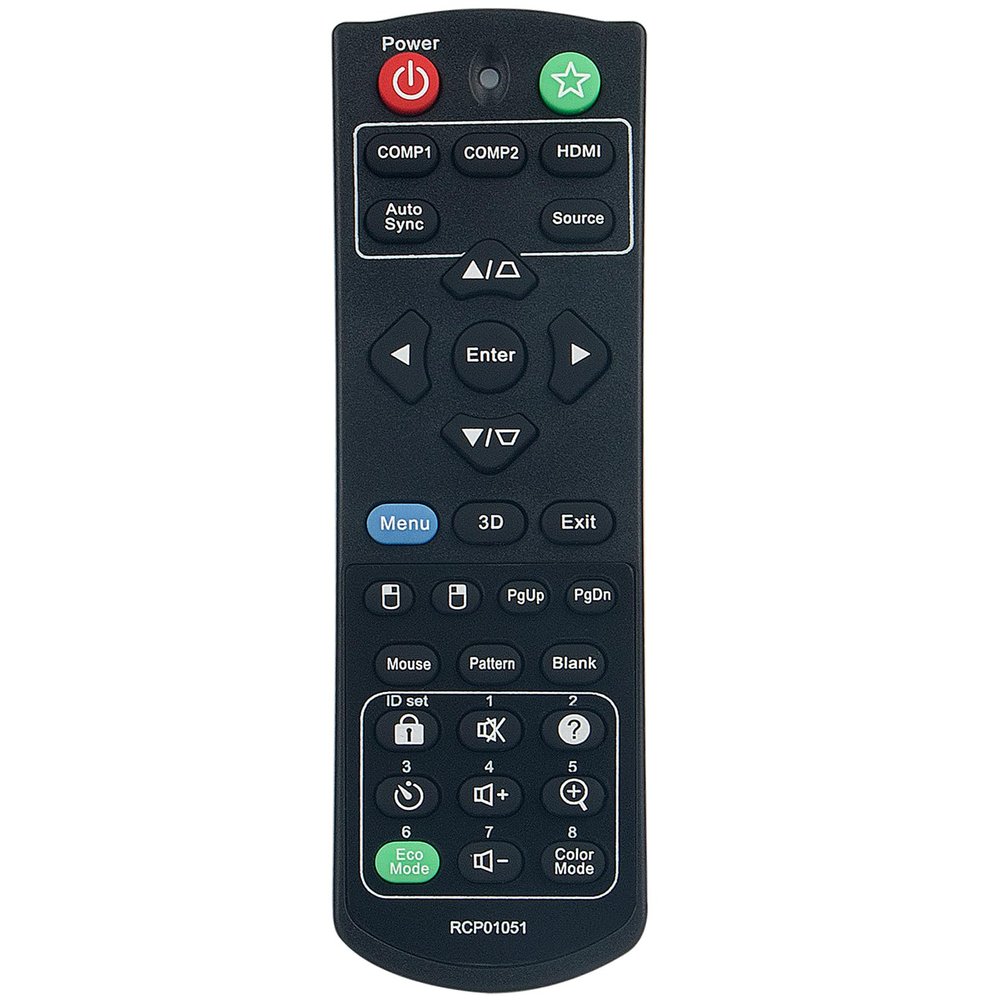 RCP01051 Replace Remote Control Suitable for ViewSonic DLP Projector PJD5150 VS15872 PJD5153 PJD5255 PJD5253 PJD5555W VS15871 VS14115 VS15874 PJD5155 PJD5250 PJD5151 PJD7835HD PJD5555LW VS15873