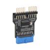 TECKEEN USB 3.0 Internal Header 19pin to Dual 9Pin 180 Degrees Adapter, Motherboard USB Hub Adapter Support 480Mbps Speed view 1