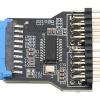 TECKEEN USB 3.0 Internal Header 19pin to Dual 9Pin 180 Degrees Adapter, Motherboard USB Hub Adapter Support 480Mbps Speed view 3
