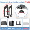 Adjustable Wall Mount for Cable Box | Router Mount | Modem Mounts, Cable Box Mount Behind TV for Streaming Media, DVD Players and More Small or Narrow Devices Shelf view 2
