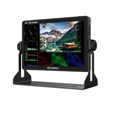FEELWORLD 10.1 Inch Ultra Bright 2000nit DSLR Camera Field Monitor Touch Screen 4K HDMI F970 External Power and Install Kit(LUT11H)