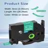 8 Pack Cruxer Replacement for Product Brother TZe-725 TZe725 TZe 9mm 0.35" White on Green Laminated Compatible with Brother P Touch PT-D210 PT-D220 D600 PT-D200 PT-H110 PT-D400 PT-D610BT Label Maker view 2