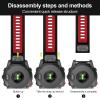 MYSNBKN Compatible with Fenix 7X Band,26mm Easy-fit Silicone Watch Strap Wristbands Replacement for Garmin Fenix 5X/Fenix 5X Plus/Fenix 6X/Fenix 6X Pro/Fenix 7X Pro/Fenix 3/Fenix 3 HR view 2