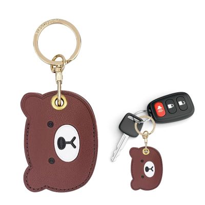 Letoileite Leather Keychain Case Holder for Apple Airtag,Protective Air Tag Cover with Keychain Ring,Anti-Scratch Airtags Case for Keys