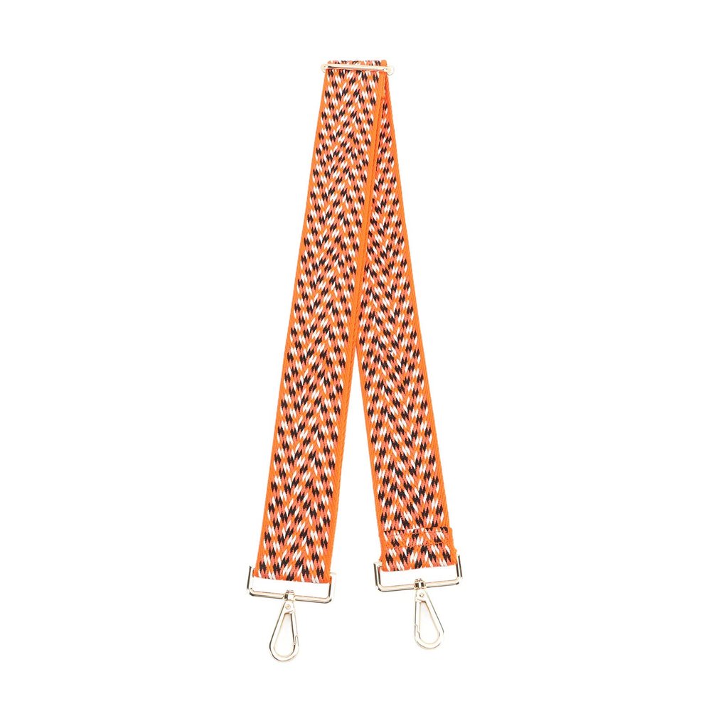 HEEPDD Camera Shoulder Strap, Luxury Textured Fabric Camera Strap Adjustable for Outdoor Use (Orange White Black)