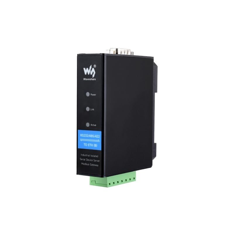 Rail-Mount Serial Server RS232/485/422 to RJ45 Ethernet Module TCP/IP to Serial Common Ethernet Function