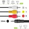 Marg AV 3.5mm A/V Plug to 3 RCA Audio Video TV Cable Cord Lead (5 FT) for Raspberry Pi Zune Configuration view 4