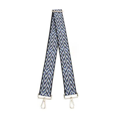 HEEPDD Camera Shoulder Strap, Luxury Textured Fabric Camera Strap Adjustable for Outdoor Use (Black Blue White)