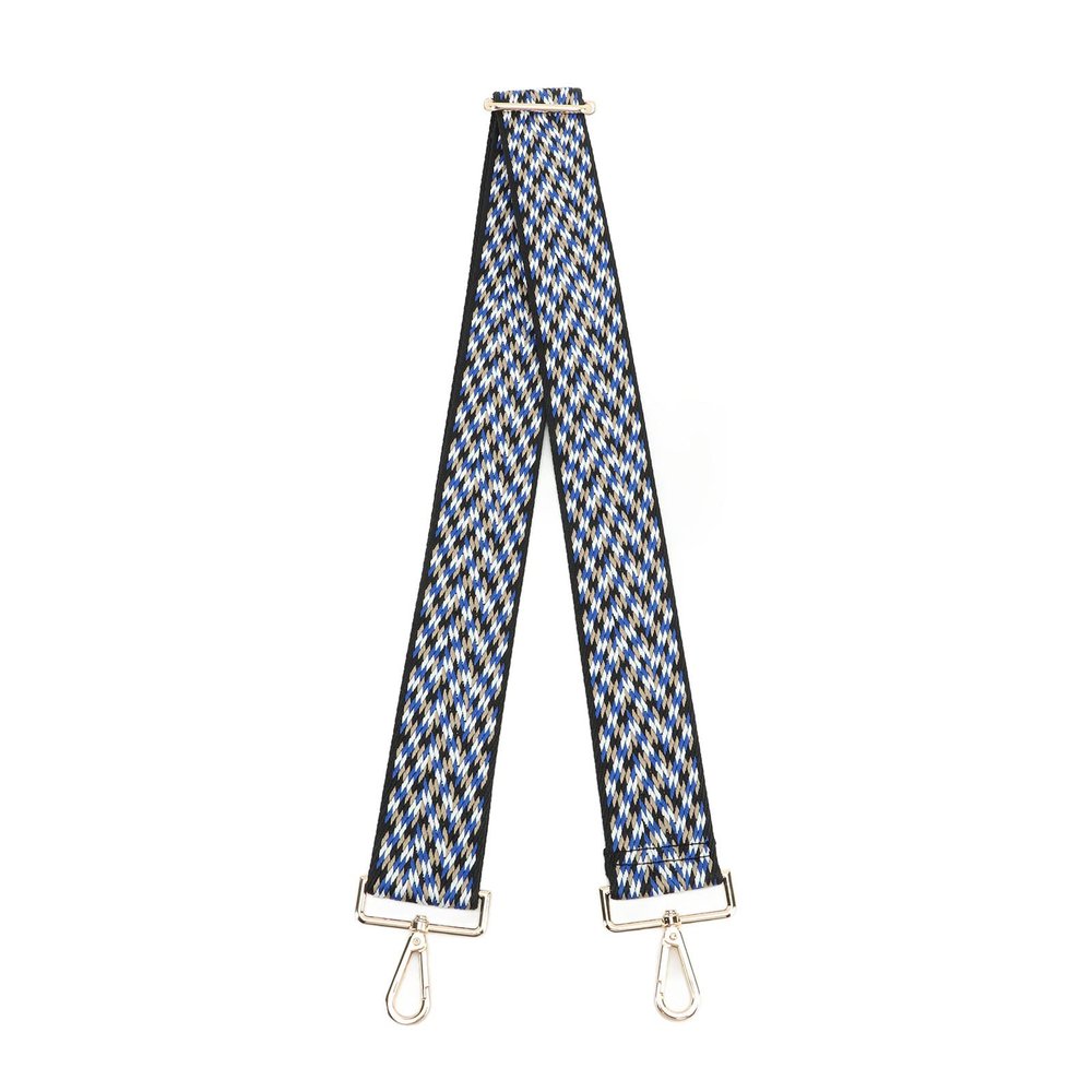 HEEPDD Camera Shoulder Strap, Luxury Textured Fabric Camera Strap Adjustable for Outdoor Use (Black Blue White)