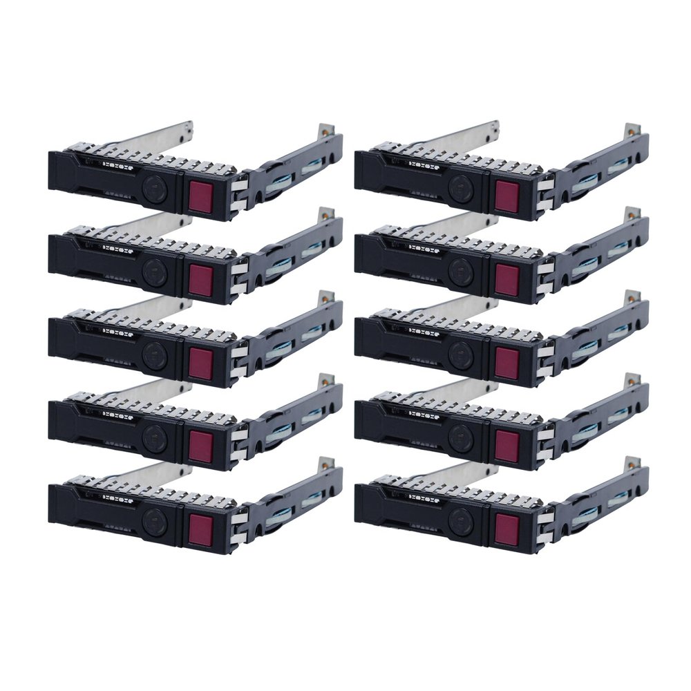 10-Pack Hard Drive Tray Caddy 2.5 SSD Caddy 651687-001 651699-001 Hard Drive Bracket Compatible with HP Proliant DL380 DL380p DL560 ML310e ML350e ML350p Gen8 DL120 DL160 DL380 DL350 DL360 Gen9