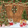 CRTPOD 10x7ft Christmas Backdrop for Photoshoot Wooden Barn Door Winter Snowflake Background for Photography Xmas Tree Snow Gifts Decor Family Holiday Party Banner Wall Decor Portrait Studio Props view 4