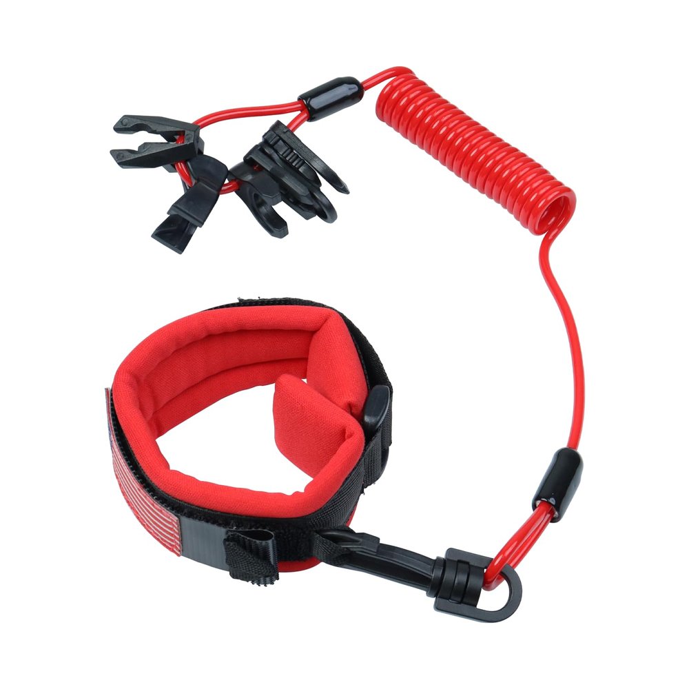 GZZTORES Universal Boat Kill Switch Keys Lanyard with Wrist Strap