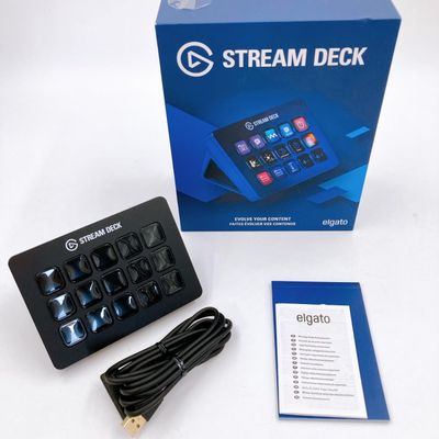 Elgato Stream Deck MK.2 Elgato Stream Deck MK.2 (15 Key Layout) Controller for Creating Live Content, Publisher Device, Compatible with OBS/Twitch/YouTube